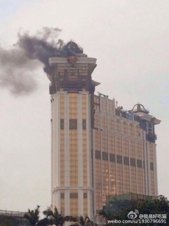 澳门银河酒店二期工地发生火灾 约疏散6000人