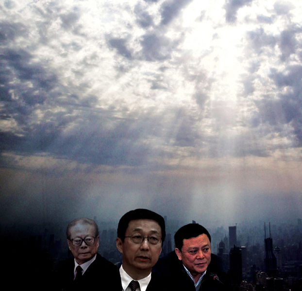 中共国务院副总理汪洋公开批评上海自贸区存在开放度不够等问题后，中共上海市委书记韩正在召开的上海自贸区扩区会议上表态，要服从 “中央要求”等。（合成图片）