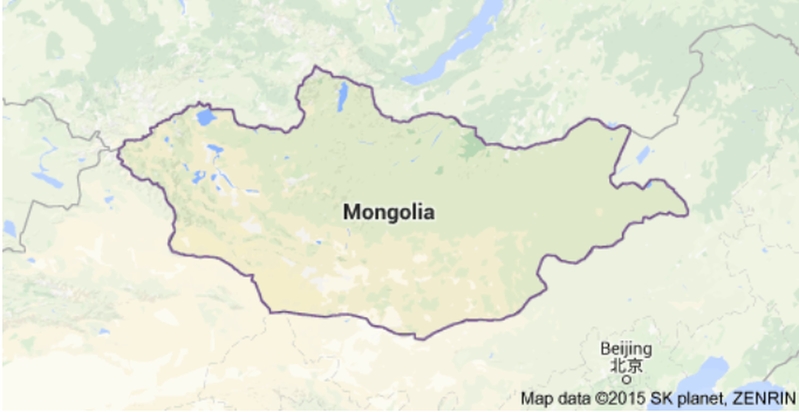 现在的蒙古国地图。（网络图片）