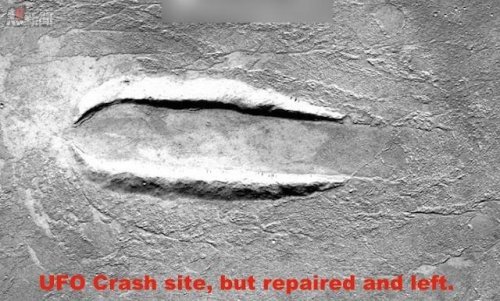 Google火星地图发现UFO坠毁痕迹。(网络图片)