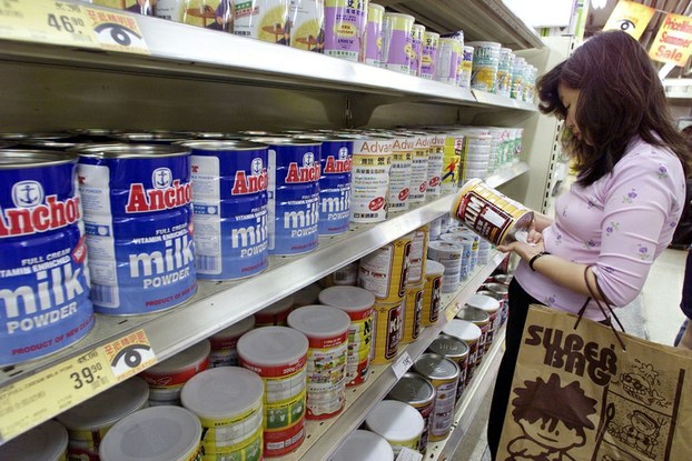 中国奶粉失民心，国外的奶粉成为中国妈妈们的首选。（AFP）