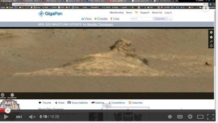 文明遗迹？火星发现“狮身人面像”。(视频截图)
