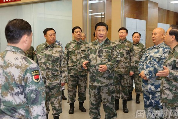 习近平4月20日首次以军委联指总指挥现身。（网络图片）
