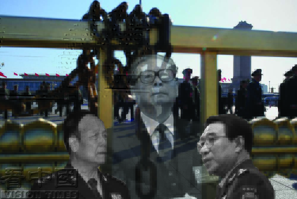 郭伯雄、徐才厚是江泽民在中共军方的代理人。（看中国制图）
