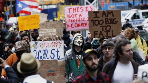 2013年在纽约发起的“占领华尔街”运动（网络图片）
