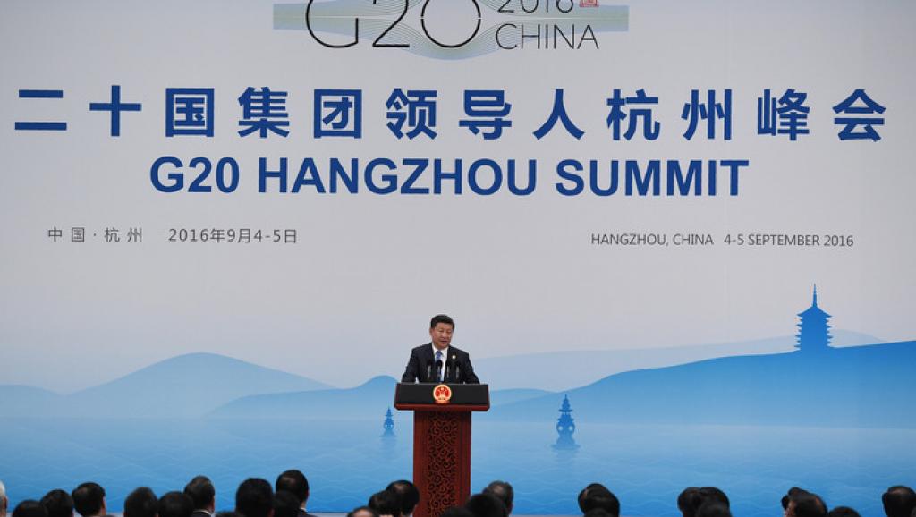 中共国家主席习近平在G20杭州峰会上致闭幕辞图片法新社/ AFP