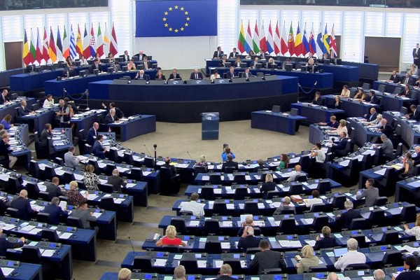 2016年9月12日欧洲议会主席舒尔茨在法国斯特拉斯堡召开暑期过后的第一次全体会议上宣布制止活摘器官的48号书面声明。（欧洲议会© European Union2016）