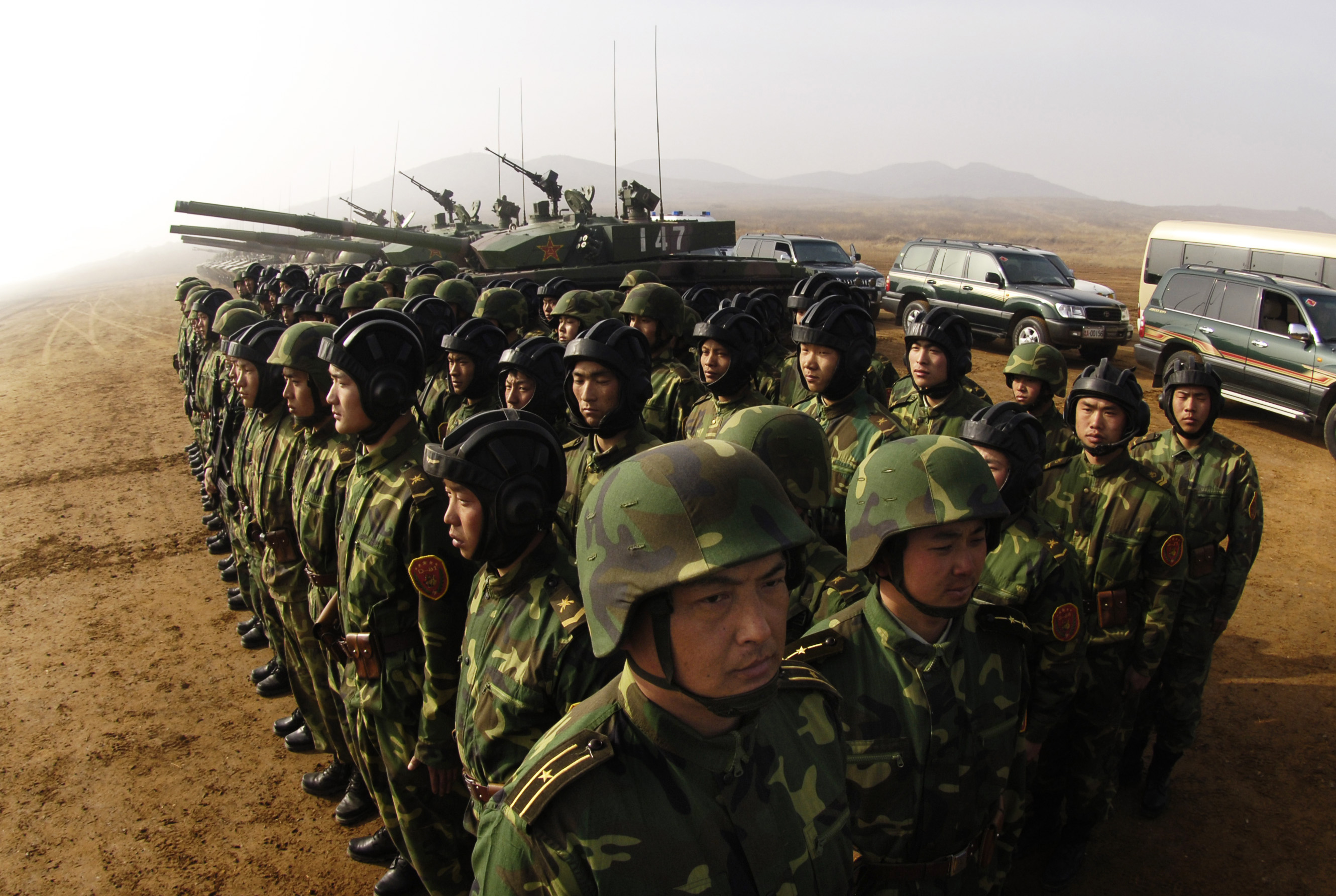 Soldiers with the People's Liberation Army at Shenyang training base in China, March 24, 2007. DoD photo by Staff Sgt. D. Myles Cullen, U.S. Air Force. (Released)