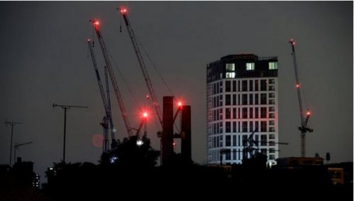 伦敦一个住宅楼建筑工地2016年9月15日。（图片来源：法广）
