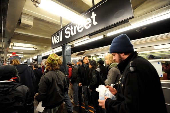 Demonstrators with 'Occupy Wall Street'