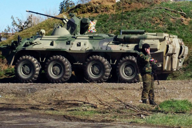 资料图片:俄国武装装甲车。(AFP)