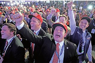 川普支持者情绪高涨。(Chip Somodevilla/Getty Images)