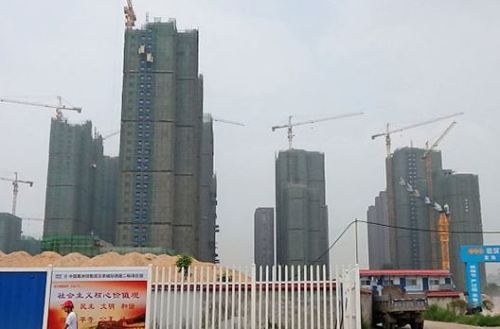 中国的房地产开发。（图片来源:BBC 日经中文网）